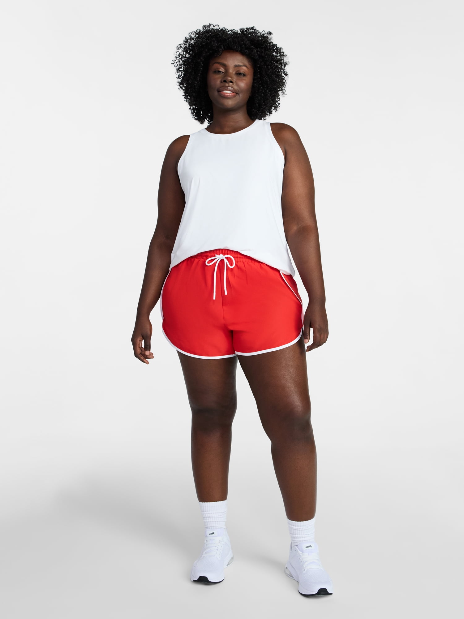 Athletic Works Women's and Women's Plus Piped Running Shorts