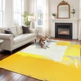 thumbnail image 2 of 5'x7' Area Rugs, Yellow Grey Indoor Outdoor Area Rug for Living Room Bedroom, Abstract Oil Painted Geometric Modern Washable Bathroom Rugs Kitchen Floor Carpet Mats Home Decor Aesthetic, 2 of 8