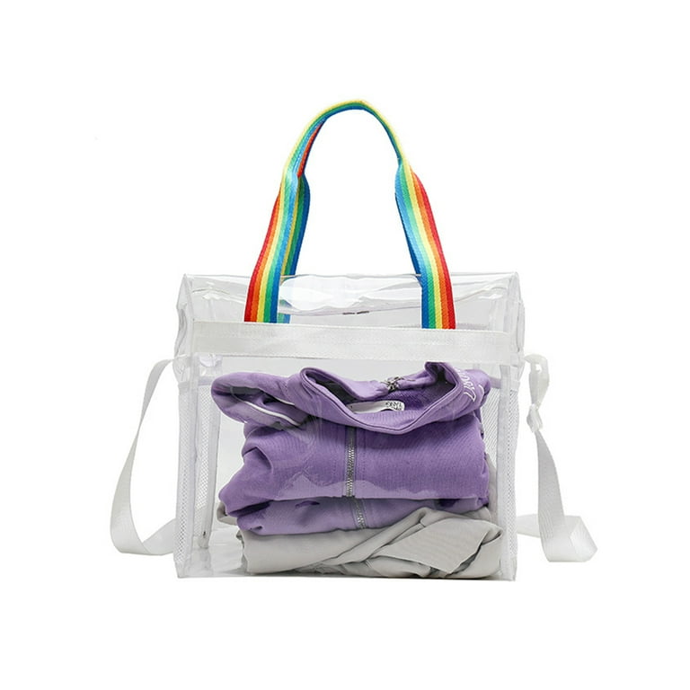 Avamo Women Clear Bag Tote Handbag Large Capacity Crossbody Shoulder Bags  Durable Satchel Designer Concerts Purse Colorful 