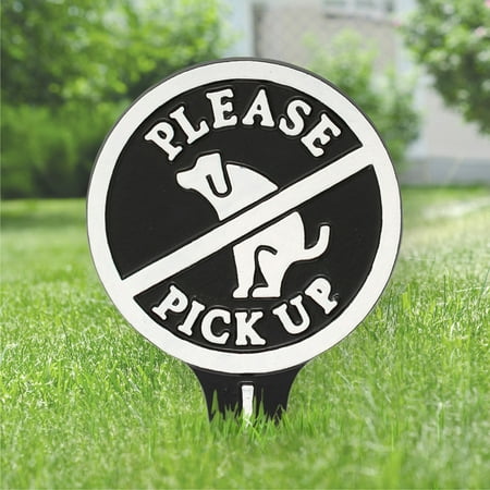 Whitehall Please Pick Up No Poop Dog Aluminum Yard Sign (Best Way To Pick Up Dog Poop In Yard)