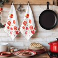 thumbnail image 6 of Red Flowers Kitchen Towels Set of 1, Watercolor Spring Country Botanical Floral Absorbent Dish Towels for Kitchen, Microfiber Hand Towel, Quick Drying Tea Towel for Cleaning Decorative Dishcloths, 6 of 7