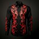 thumbnail image 1 of Camisa de hombre con solapa abotonada y patrón HD, material suave y cómodo, tops de calle para hombre para exteriores, talla grande, nuevo estilo 2024, 1 of 6