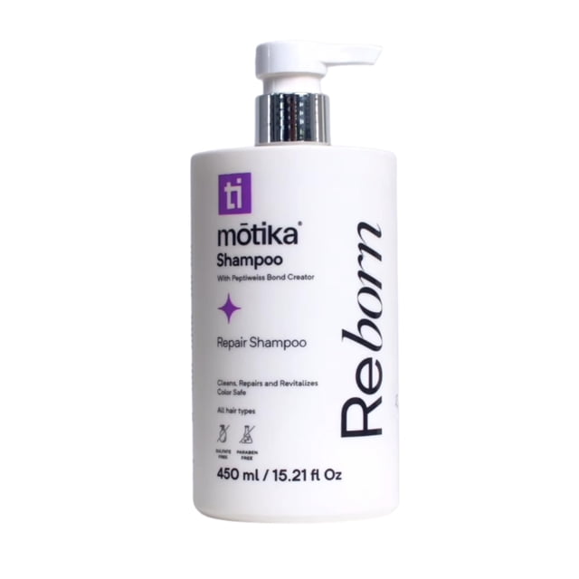 Motika Reborn Shampoo Reparador 1000ml Para Todo Tipo De Cabello Sin Sulfatos Sin Parabenos (450 ml)