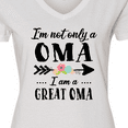 thumbnail image 4 of Inktastic I'm Not Only a Oma I'm a Great Oma with Flowers Women's V-Neck T-Shirt, 4 of 5