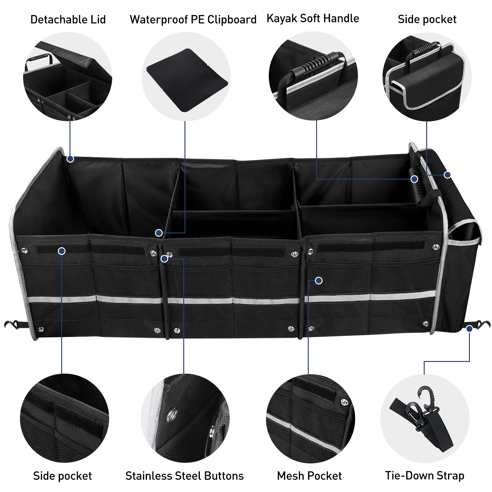 Cshidworld 4-in-1 Trunk Organizer with Cooler Bag photo 5