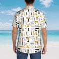 thumbnail image 4 of KLL Cartoon Color repair Tool Print Men's Hawaiian Shirt Short Sleeve Button Down Beach Shirts,Small, 4 of 7