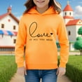 thumbnail image 2 of Hfolob Chandail pour Enfants Fille Enfant Tout-Petit Garçons Filles Manches Longues Imprimés de Lettres Chandail à Capuchon Chaud Chandail à Enfiler Hauts Chandail pour Enfants, 2 of 4
