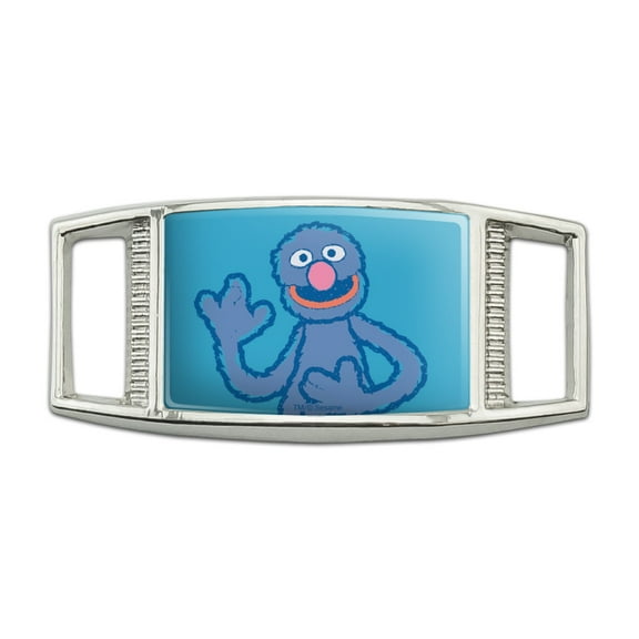 Sesame Street Grover Distressed Rectangular Shoe Shoelace Shoe Lace Tag Runner Gym Charm Decoration