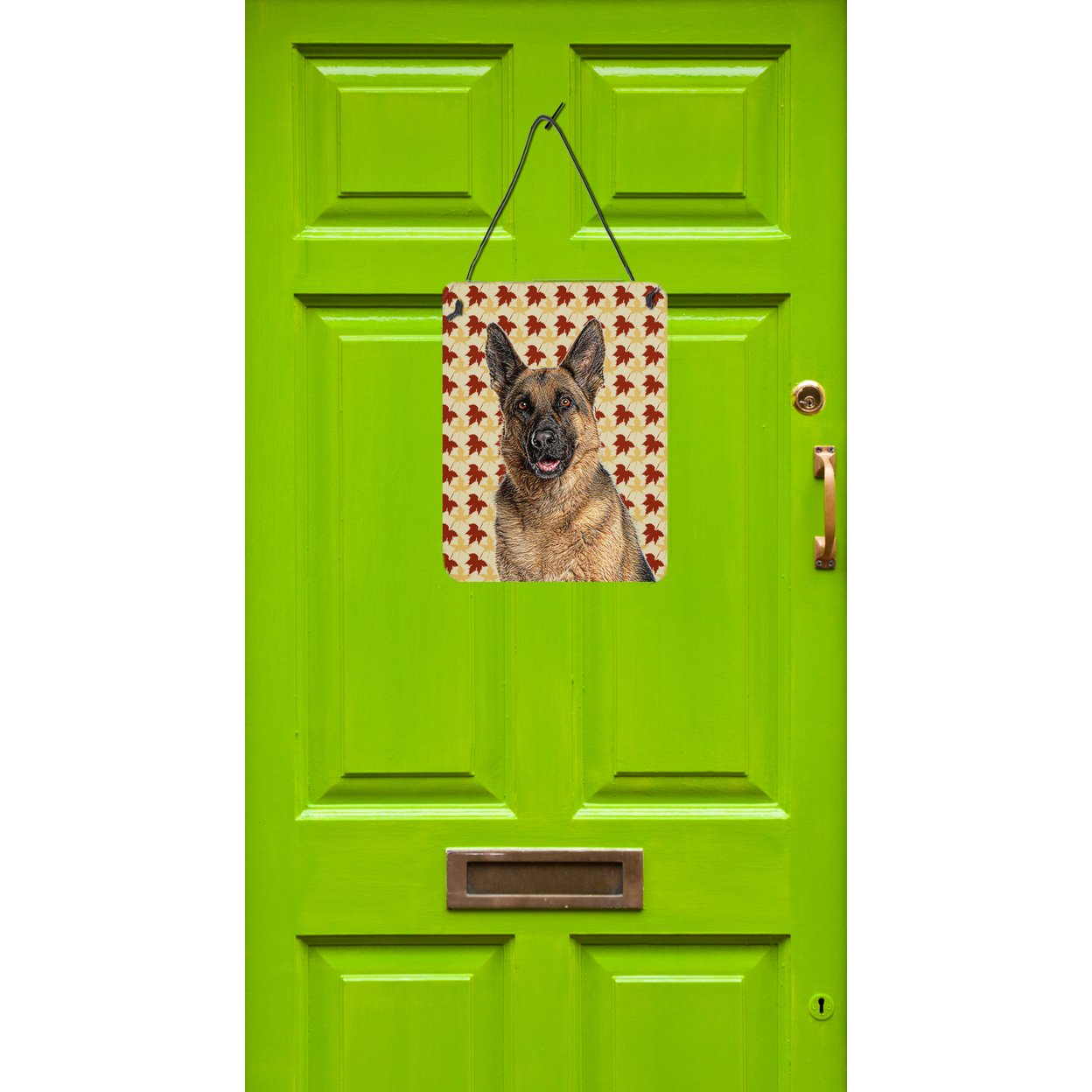 Fall Leaves German Shepherd Wall or Door Hanging Prints