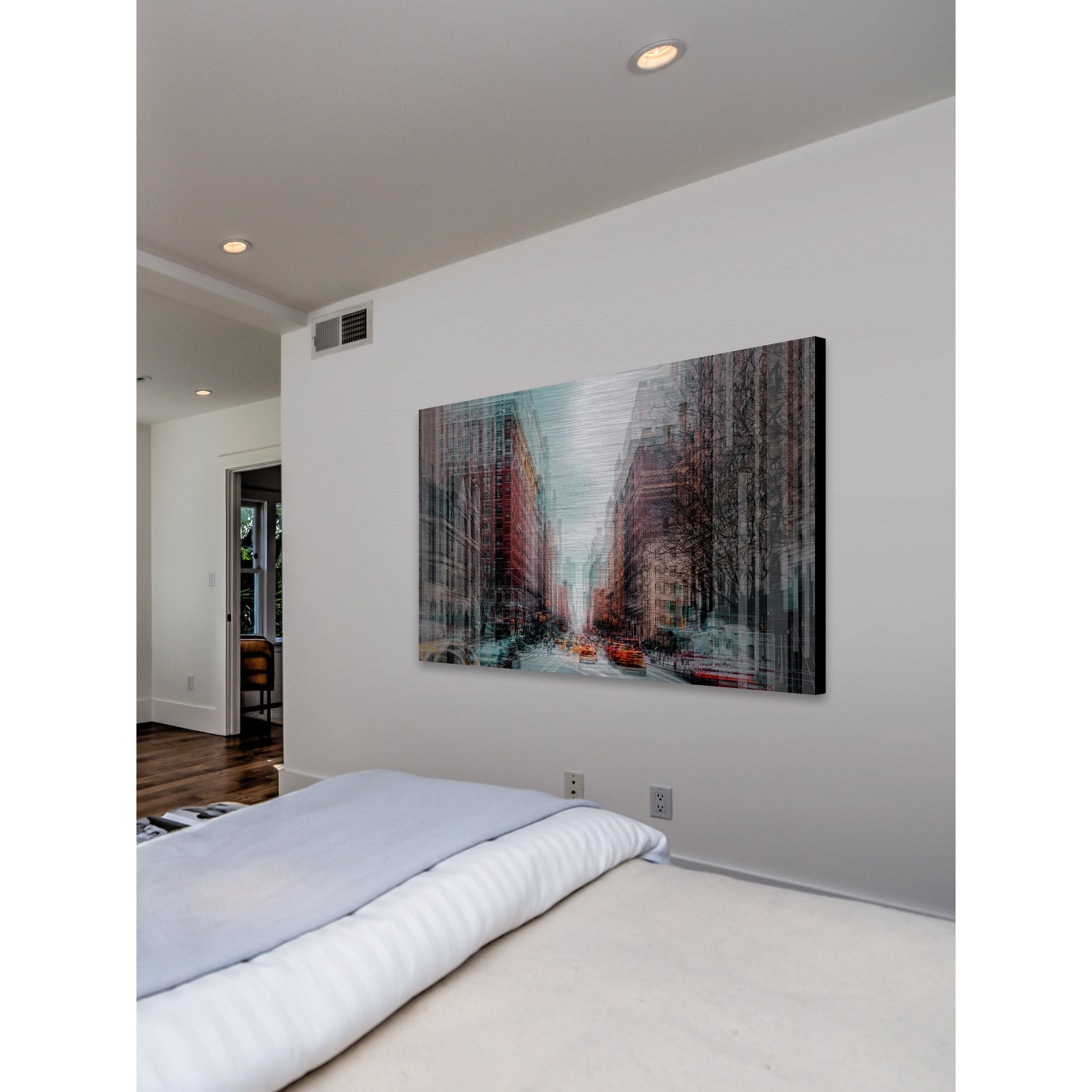 "Metropolitan" Painting Print on Brushed Aluminum