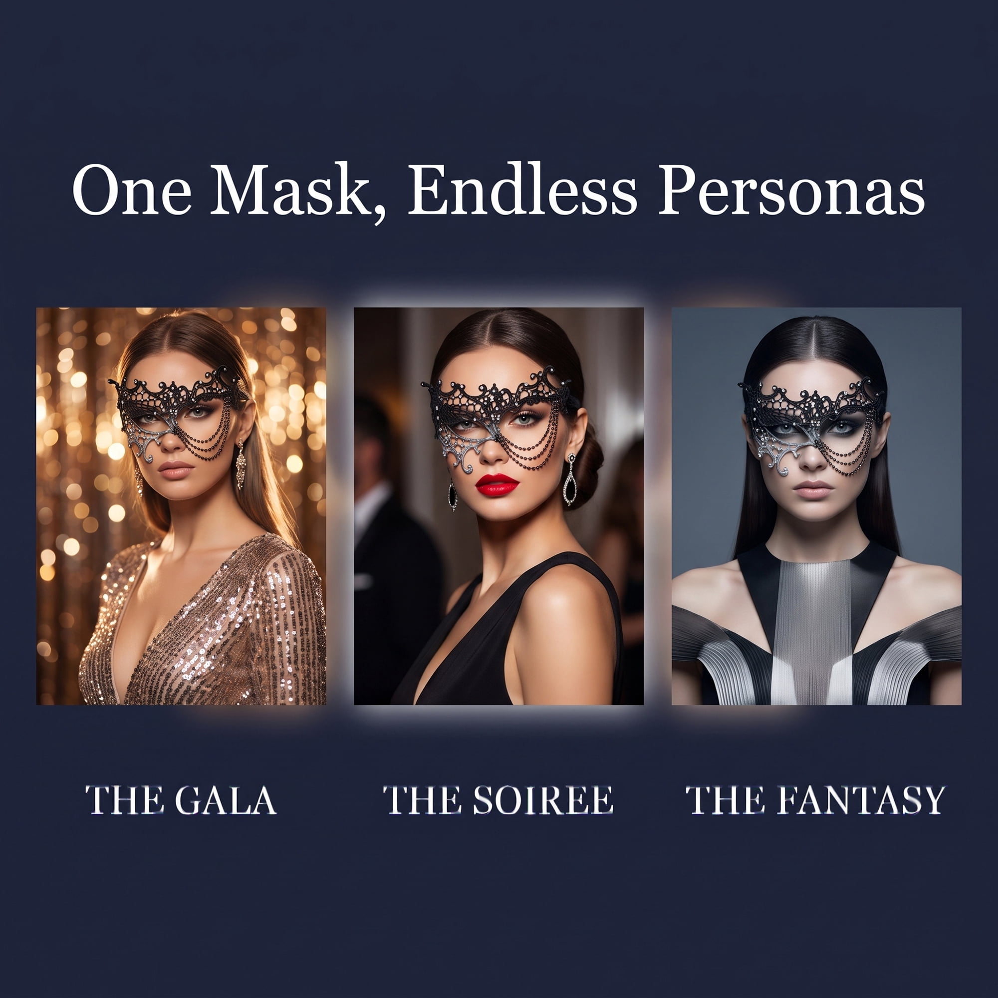 Unique Bargains Rhinestone Masquerade Mask for Halloween Costume Party Silver 9.4" x 5.9"