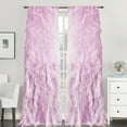 thumbnail image 3 of Sweet Home Collection Chic Sheer Voile Vertical Ruffled Tier Window Curtain Panel 50" x 84", 3 of 4