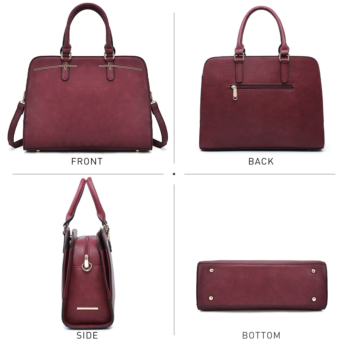 Dasein Women Satchel Handbags Shoulder Purses Totes Top Handle Bags With Matching Wallet