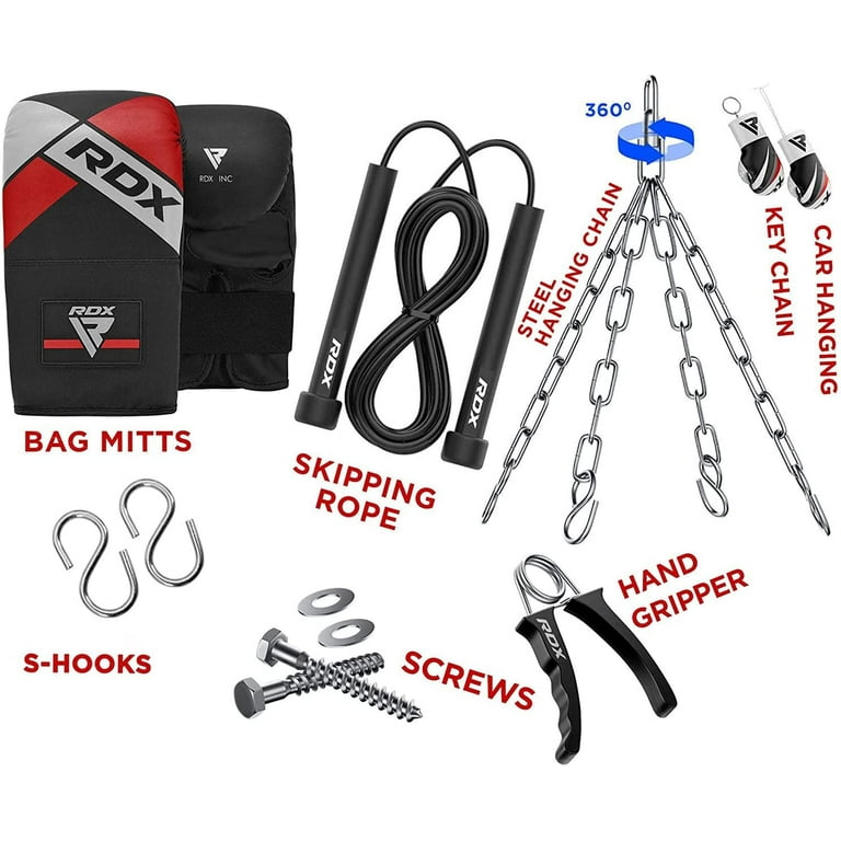 RDX 17 Piece Punching Bag Anti Swing Heavy Filled Boxing Bag Set