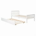 thumbnail image 4 of [Luckynote]Twin Bed with Trundle, Platform Bed Frame with Headboard and Footboard, for Bedroom Small Living Space,No Box Spring Needed,White(New SKU:W504P148532), 4 of 9