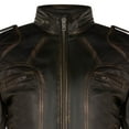 thumbnail image 4 of Mens Vintage Leather Biker Jacket-Sale in Black, 4 of 4