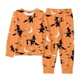 thumbnail image 4 of LIIPEE Girls Halloween Graphic Pajamas Long Sleeve Tees And Pants Pajama Sets Kids Fall Sleepwear 3-14 Years, 4 of 4