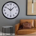 thumbnail image 3 of Reloj de pared moderno de 10 pulgadas, Relojes de pared decorativos silenciosos Negro Sunnimix Reloj de pared moderno, 3 of 8