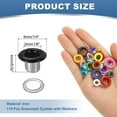 thumbnail image 2 of Uxcell 110 Pcs Grommets Eyelets with Washers 1/8" Grommets Kit Black, 2 of 7