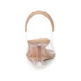 thumbnail image 2 of BLISSFUL STEP Chaussures pour Femmes Talons Compensés Transparents à Strass Bout Ouvert Slingback Chaussures Transparentes Nude 7, 2 of 7