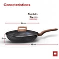 thumbnail image 4 of Sartén Ultrachef con Tapa de Vidrio templado 24 cm Revestimiento antiadherente de piedra de Alemania, 4 of 4