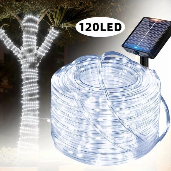 These solar-powered string lights feature 12 flashing modes and turn on automatically at night; they are the perfect choice for weddings, Christmas, Halloween, and holiday parties.