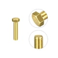 thumbnail image 4 of Unique Bargains Brass Hex Bolts, 1/2-13x2-1/4' 2 Pack Fully Thread Grade 4.8 Machine Screws, 4 of 4