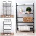 thumbnail image 2 of Advantus 38701 Metal Flip Four-Shelf Unit, Black, 2 of 5
