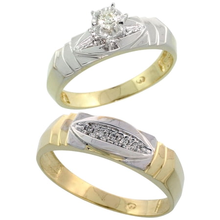 WorldJewels - Gold Plated Sterling Silver 2-Piece Diamond ...