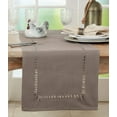 thumbnail image 3 of Fennco Styles Classic Solid Color Hemstitch Cotton Table Runner 16" W x 72" L - Slate Everyday Table Cover for Home Décor, Dining Table, Banquet, Family Gathering, and Special Occasions, 3 of 3