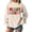 Beige, variant on Wutalume Women's Relaxed Fit Character Print Round Neck Long Sleeve Sweatshirt, Soft and Cozy Top for Casual and Daily Wear, with a Trendy Print and Comfortable Fit,Army Green L