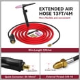 thumbnail image 6 of ARCCAPTAIN WP-17V Lift TIG Torch - 150A Welding Gun with 13FT Red Air Hose for ARCCAPTAIN ARC200, MIG200, MIG250, ARC205 Pro and MIG205 Pro, 6 of 9