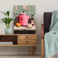 thumbnail image 5 of Pink Teapot Canvas Print, Tea Art Painting, Cozy Kitchen Dining Farmhouse Style Wall Decor, 5 of 8