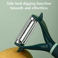 thumbnail image 3 of Vikakiooze Vegetable Peeler and Knife 2 In 1 Peeling Knife 2-In-1 Multifunctional Fruit Scraper Stainless Steel Multipurpose Fruit Gourd Planner Mesh Red Peeler,Home, 3 of 7