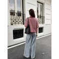 thumbnail image 4 of Women's Short Sleeve Knit Cardigan Top, Round Neck Button Front Sweater Shirt, Casual Cropped Layering Blouse for Streetwear, Office and Daily Wear, 4 of 17