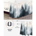 thumbnail image 3 of Green Mountain Bed Skirt Queen Size 16" Drop Retro Forest Nature Tree Sky Sun Birds Ruffled Wrap Around Bed Skirts Adjustable Elastic Bedskirt Dust Ruffle for Queen Size Bed, 3 of 7