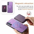thumbnail image 2 of Dteck Case with Detachable Card Wallet for Samsung Galaxy A14 5G,Magnetic Leather 2 in 1 Removable Card Slot Wallet Case Shockproof Mag Safe Back Cover for Galaxy A14 5G,Purple, 2 of 9