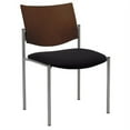 thumbnail image 2 of KFI Studios Evolve Dining Chair, Natural Wood Back, Black Vinyl Seat, 2 of 6