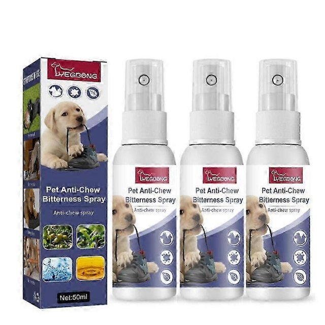 3x Spray antimordeduras para mascotas que evita que perros y gatos muerdan, rasquen y dejen de morder. Seguridad para mascotas en el sofá