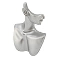 thumbnail image 4 of Maniquí de exhibición de joyería, resina plateada de alto brillo, multifuncional, decoración del hogar, pendiente, busto para collar M, 4 of 12