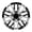 Black / Silver, variant on BDK 16 inch Hubcaps, Snap-on Wheel Rim Covers for Steel Wheels, 4-Pack