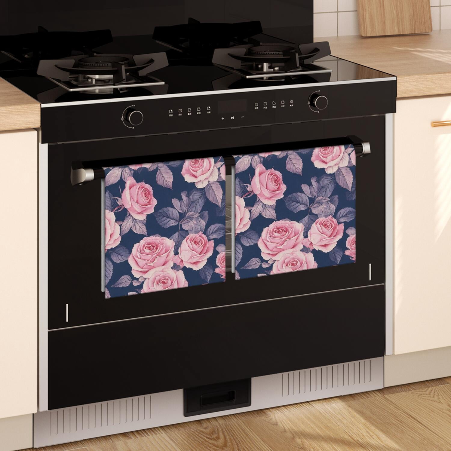 6 Pcs Funny Kitchen Towels,Pioneer Flower Microfiber Dish Towels,Kitchen Tea Towels,Kitchen Towel Set (18" X 26")
