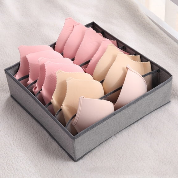 Non-Woven Fabric Closet Organizer, Underwear, Bra, and Sock Storage Box, Foldable Drawer Divider for Lingerie and Accessories, Home and Travel Closet Cabinet Organization