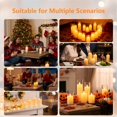 thumbnail image 6 of Yunkctuk Flameless Candles with Remote, Battery Operated Flickering Flameless Candles, LED Candles with Timer 2/4/6/8H,Ivory, with Realistic LED Candles Set of 5（Approx. D2×H4" 5" 6" 7" 8"）, 6 of 7