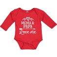 thumbnail image 3 of Inktastic Mema and Papa Love Me Boys or Girls Long Sleeve Baby Bodysuit, 3 of 5