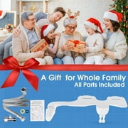 Ultra-Slim Bidet Attachment for Toilet, 2 Nozzle with Self Cleaning, Non-Electric White, 1 Pack, 15inch