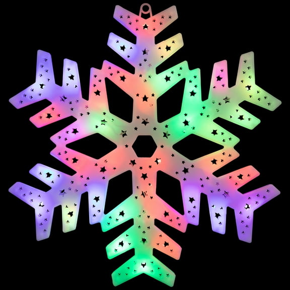 Northlight LED Color Changing Christmas Snowflake Window Decoration - 15"