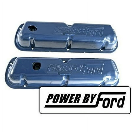 Scott Drake C8OZ-6A582-BL Valve Covers Stock Style Blue
