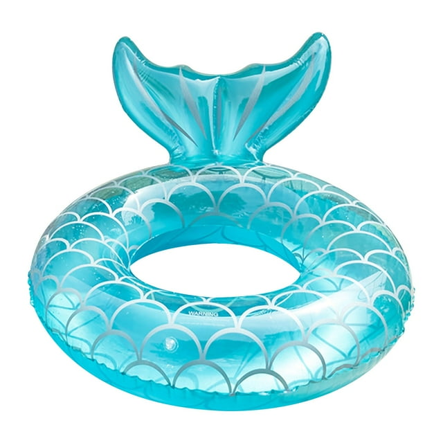 Inflatable Pool Float Tail Shaped Pool Swimming Float Tube Ring Floatie Water Swimming Pool Toys For Kids Adults Water Activities Floating Water Pad Kids