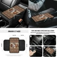 thumbnail image 7 of Yuyamidu Southwest Aztec Horse Car Seat Cover Set of 14 with Steering Wheel Cover Brown Seat Belt Strap Pads Cup Coasters Trash Bag Rearview Mirror Cover Armrest Cover Pad Handbrake Cover Set, 7 of 7